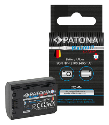 Batteria Platinum Sony NP-FZ100 con porta USB-C (A7 III, A7 IV, A9 II)