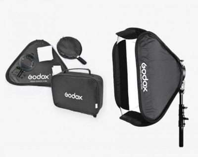 S2 Speedlite bracket kit con softbox 60cm e borsa (Attacco Bowens)